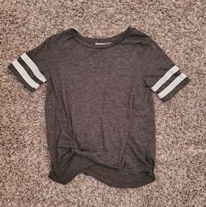 Grey tied tee